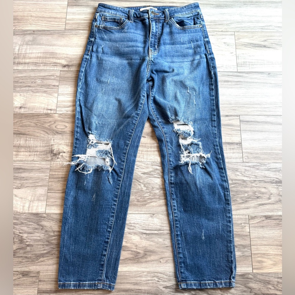 Eunina Distressed Tobi Ankle Jeans